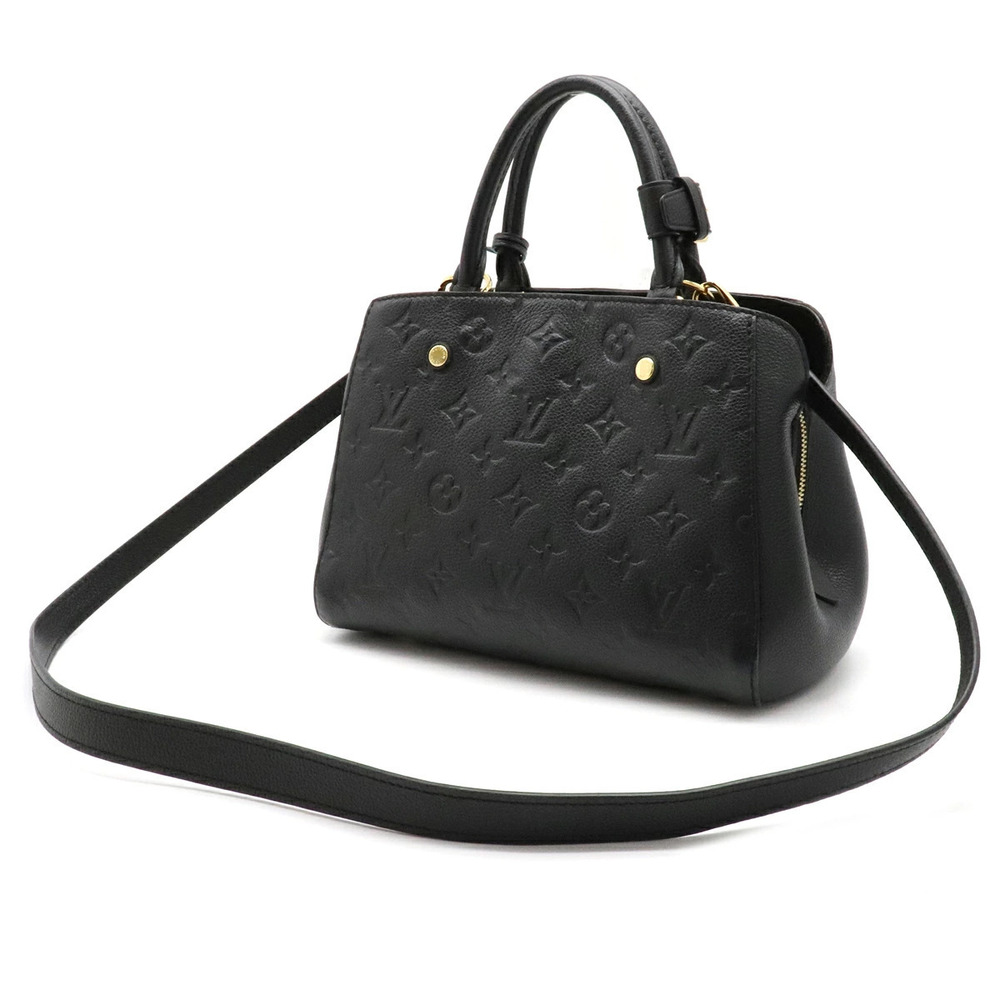 Louis Vuitton 2way Montaigne Noir Shoulder Monogram Empreinte Black Bag Black